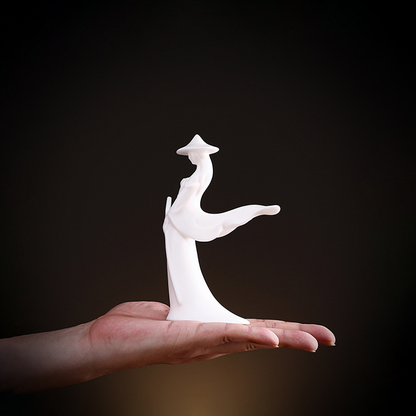 Kung Fu Spirit Ceramic Figurine – Calm Strength, Silent Power | Zen Ara Grove