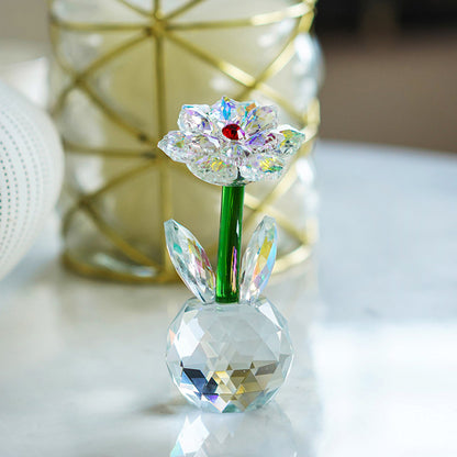 Crystal Glass Sunflower – Blooming with Rainbow Light and Endless Warmth | Zen Ara Grove