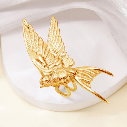 Adjustable Stainless Steel Peace Dove Ring – Symbol of Hope and Harmony | Zen Ara Grove