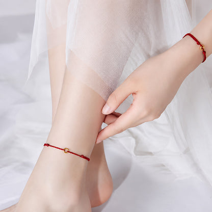 Adjustable Hand-Braided Circle Bracelet or Anklet — Balance & Connection