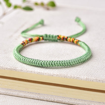 Handmade Multi-Color Diamond Knot Rope Bracelet – Colors Carrying Good Fortune | Zen Ara Grove