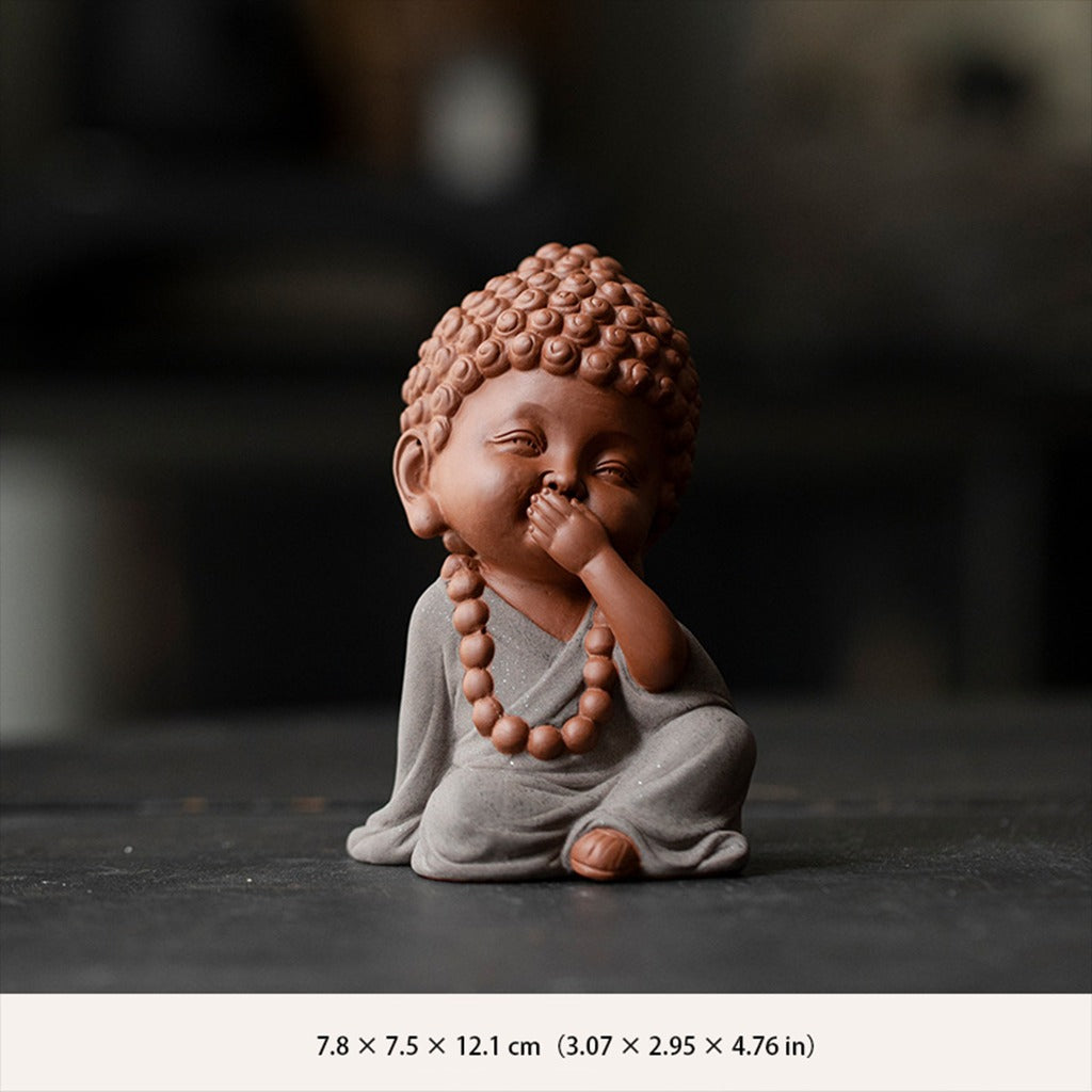 Ceramic "Four No Evils" Buddha Statue Set – Symbols of Mindfulness, Compassion, and Peace | Zen Ara Grove