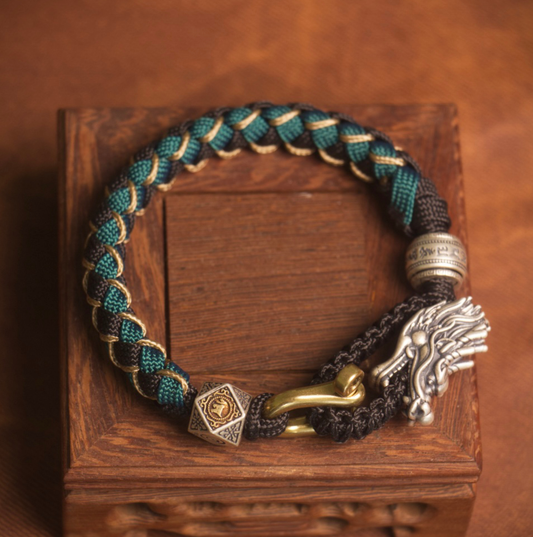 Handwoven S999 Dragon Spirit Wristband | Zen Ara Grove
