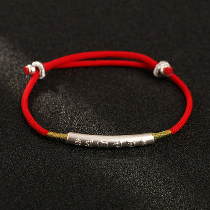 Zen Handmade Mani Mantra Lucky Red String Bracelet | Zen Ara Grove