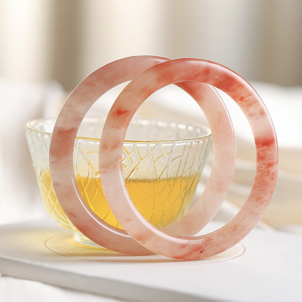 Pink Jade Bangle – Gentle Strength of Love | Zen Ara Grove