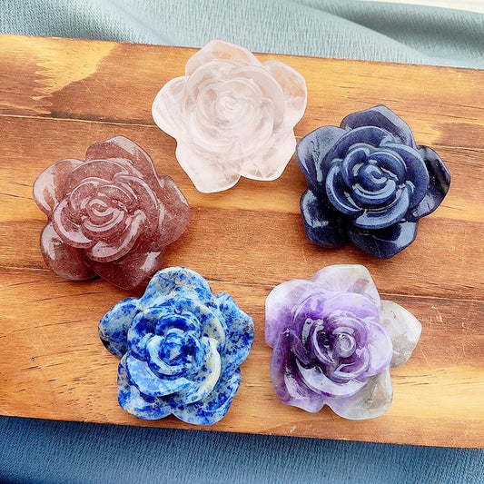 Natural Crystal Rose Ornament – Elegance in Motion, Beauty You Can Hold | Zen Ara Grove