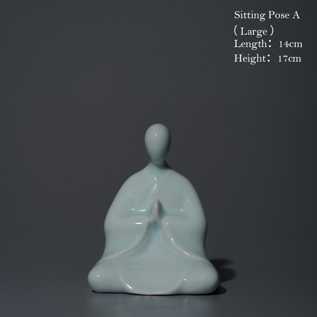 Handcrafted Ceramic Faceless Buddha Mudra Figurines – Embodying Zen Wisdom & Peace | Zen Ara Grove