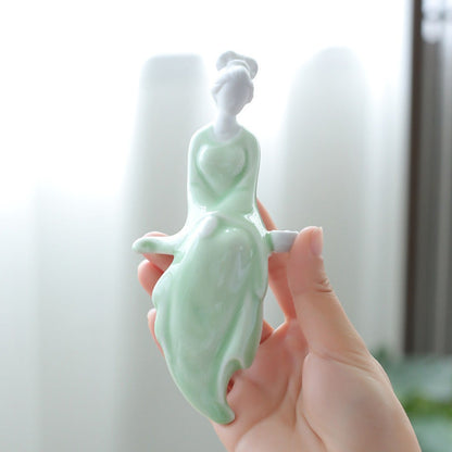 Oriental Classic Beauty Ceramic Figurine – Elegant Art for Home & Collection | Zen Ara Grove