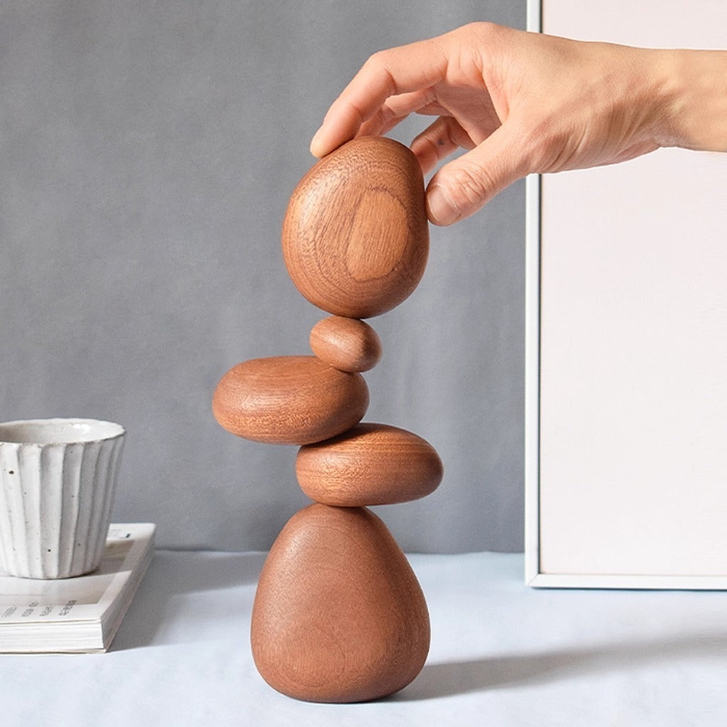 Wooden Balance Stones – Magnetic Desk & Home Decor | Zen Ara Grove