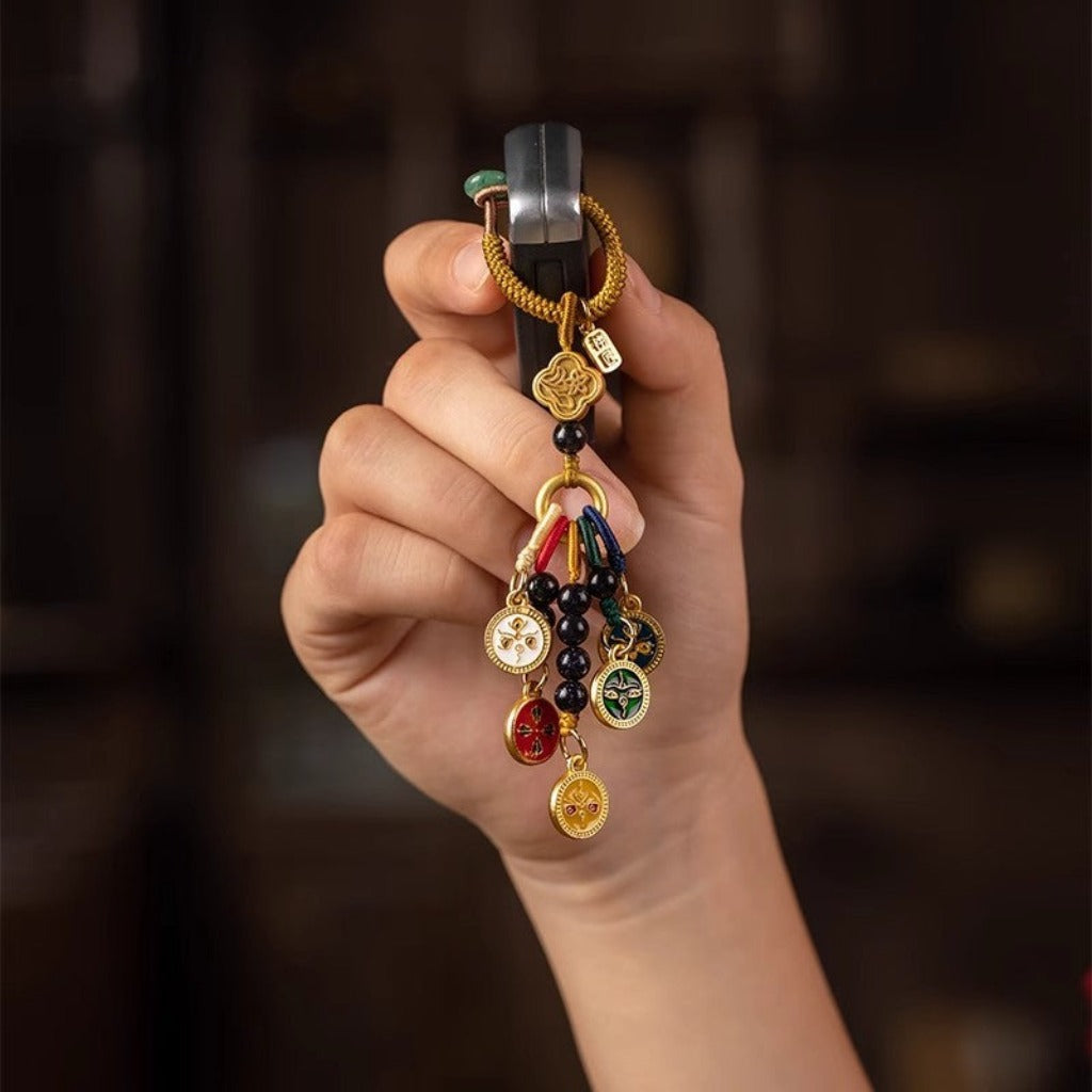 Ethnic Style God of Wealth Keychain Pendant