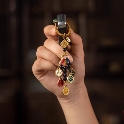 Ethnic Style God of Wealth Keychain Pendant