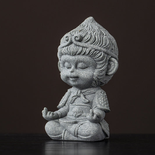 Monkey King Cute Stone Figurine | Zen Ara Grove