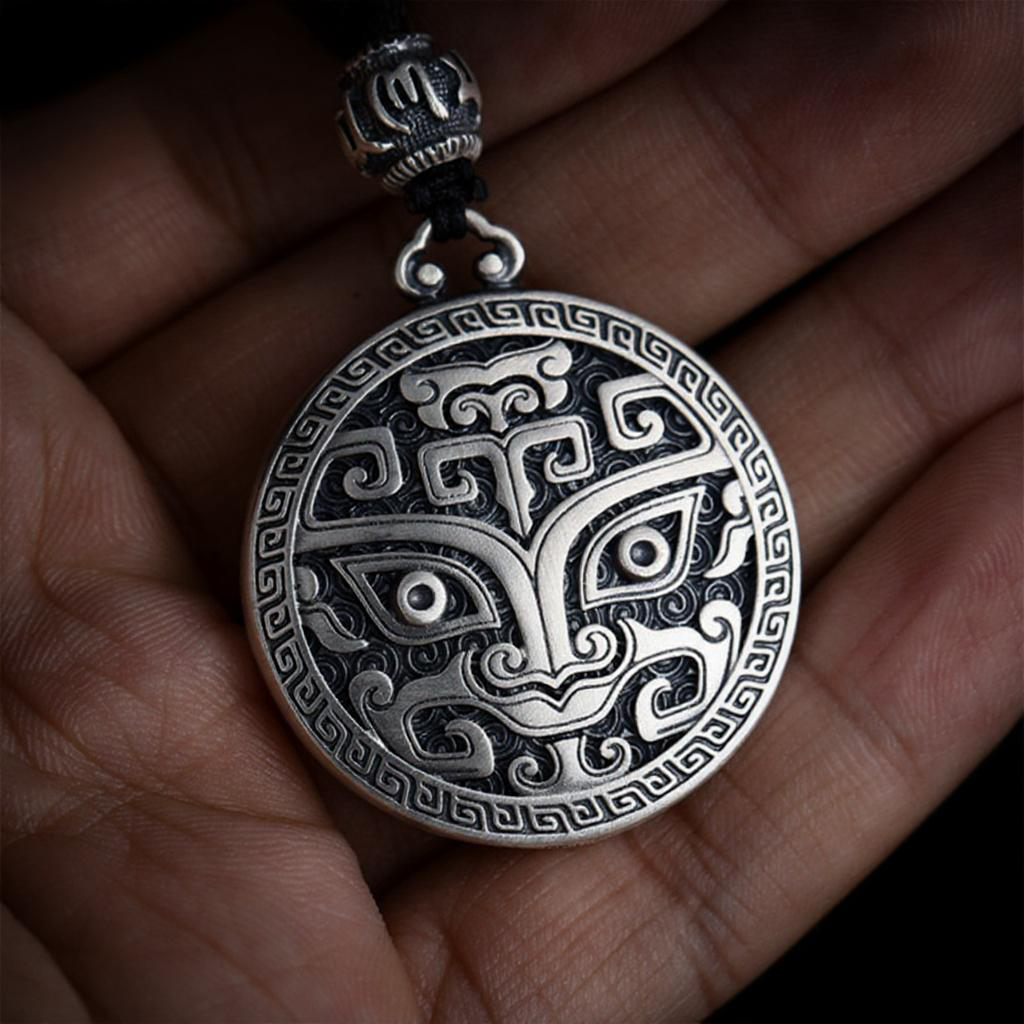 Ancient Taotie Totem Necklace – Symbol of Bravery & Prosperity | Zen Ara Grove
