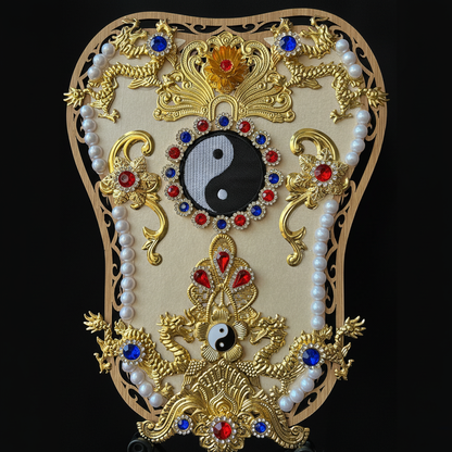 Taoist Bagua Banana Leaf Fan | Zen Ara Grove