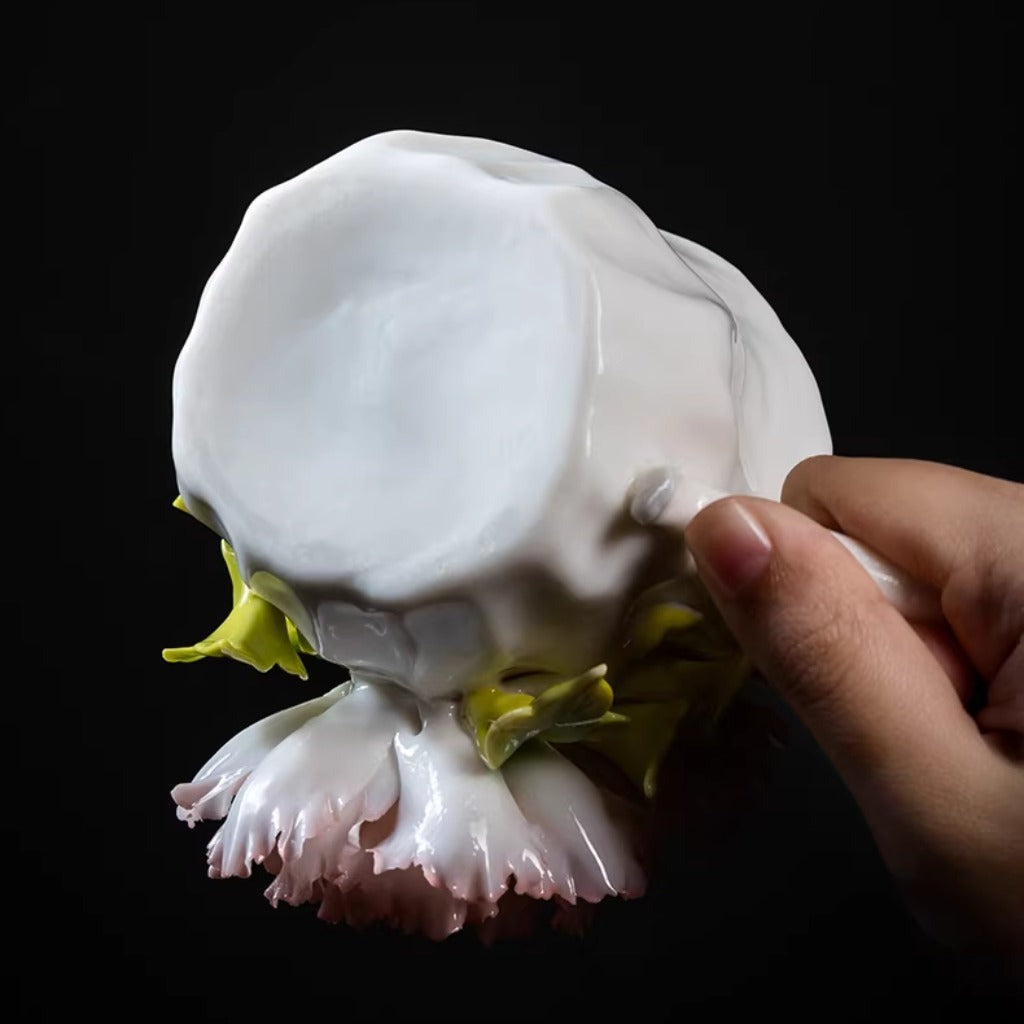 Limited Time Offer · Handcrafted Heritage Ceramic Flower Cup – Blossoms Alive on Porcelain | Zen Ara Grove