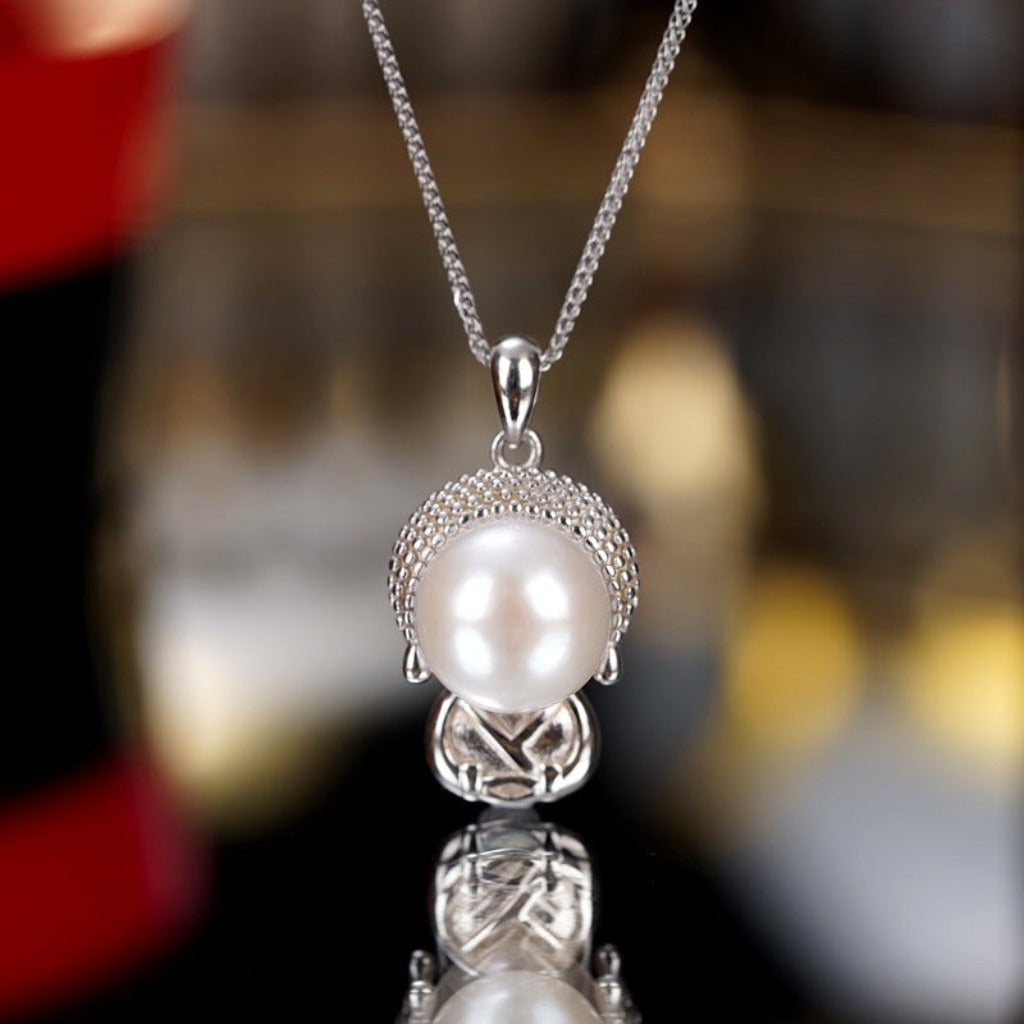 Pearl Buddha Pendant – Peace Begins Within | Zen Ara Grove