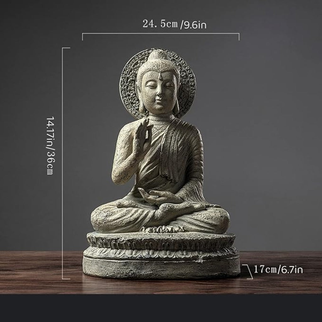 Zen Buddha Statue – Resin Meditation Figurine for Tranquil Display | Zen Ara Grove