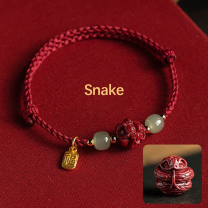 LIMITED TIME OFFER-Handmade Adjustable Red Cord Bracelet – 12 Chinese Zodiac for Good Fortune | Zen Ara Grove
