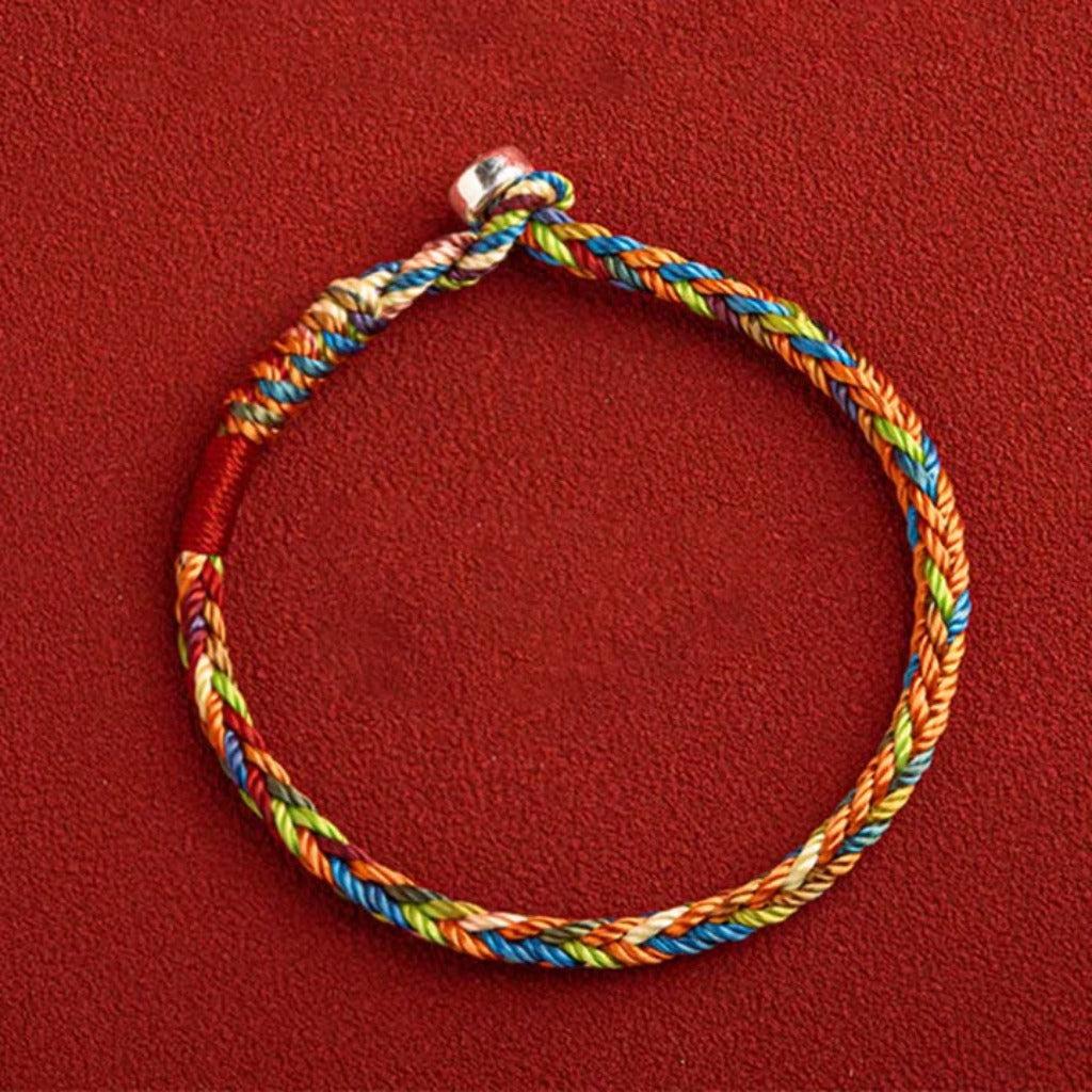 Five-Color String Bracelet – Handmade Lucky Knot for Positive Energy | Zen Ara Grove