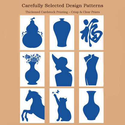 Handmade DIY Blue and White Porcelain Mosaic Ceramic Painting | Zen Ara Grove