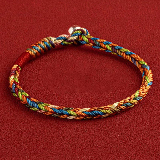 Five-Color String Bracelet – Handmade Lucky Knot for Positive Energy | Zen Ara Grove