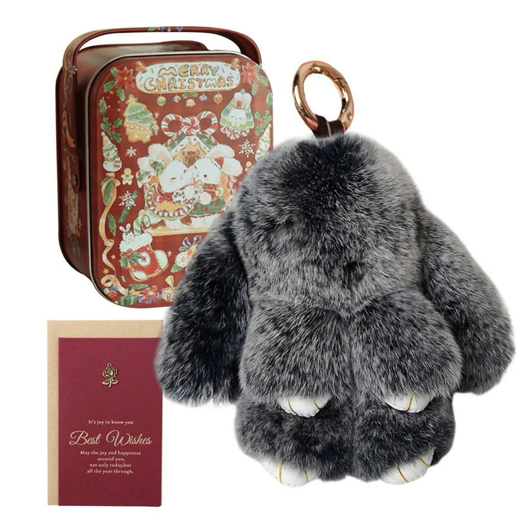 Fluffy Bunny Keychain – Symbol of Warm Blessing | Zen Ara Grove
