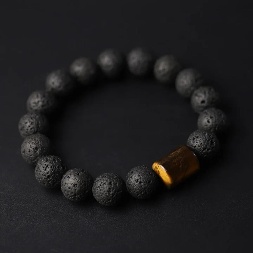 Zen Ebony & Lava Stone Bracelet – Grounding Energy in Minimalist Style | Zen Ara Grove