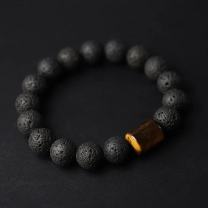 Zen Ebony & Lava Stone Bracelet – Grounding Energy in Minimalist Style | Zen Ara Grove