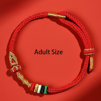 Handwoven Red Cord Bracelet – Symbol of Luck and Protection | Zen Ara Grove