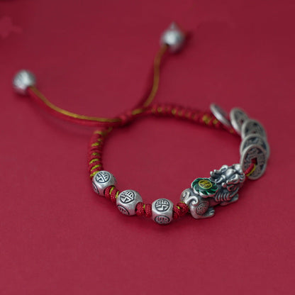 Imperial Pi Xiu Bracelet - Five-Emperor Coin Wealth Guardian