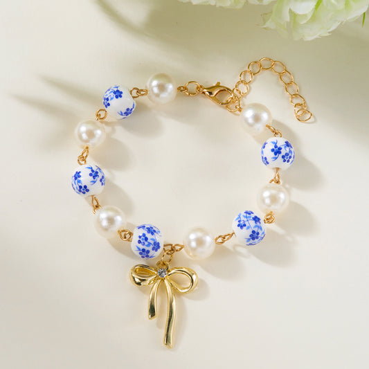Delft Blue Porcelain Bracelet – Inspired by Traditional Chinese Blue and White Art | Zen Ara Grove
