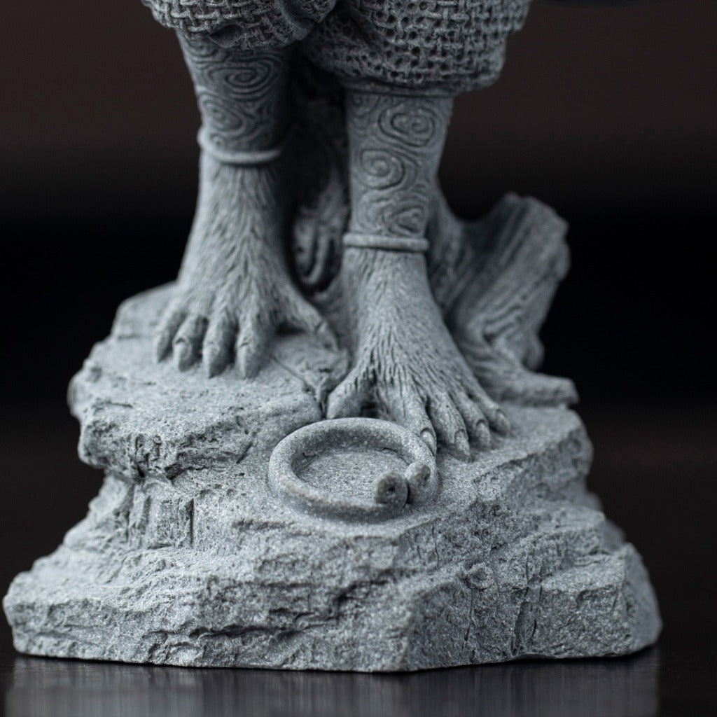 Monkey King Warrior Buddha Statue – Carved Green Sandstone Art Figurine | Zen Ara Grove