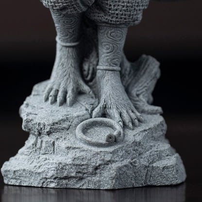 Monkey King Warrior Buddha Statue – Carved Green Sandstone Art Figurine | Zen Ara Grove