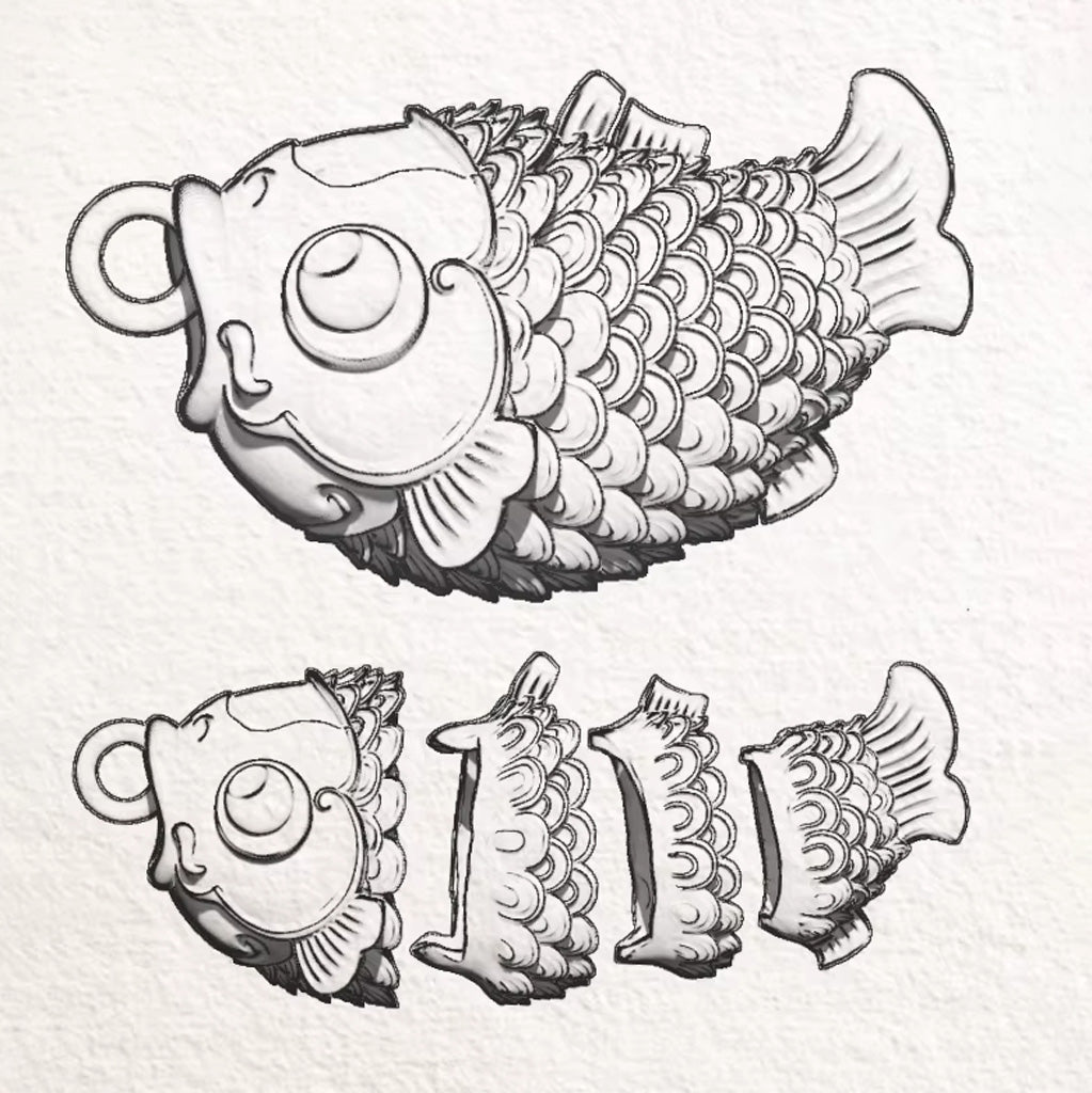 Lucky Koi Fish Pendant – Articulated Moving Tail for Stress Relief | Zen Ara Grove