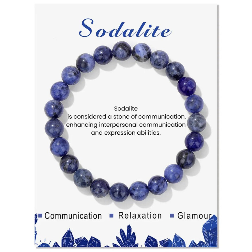 Crystal Beaded Bracelet with Elastic Cord – Handmade Design | Zen Ara Grove