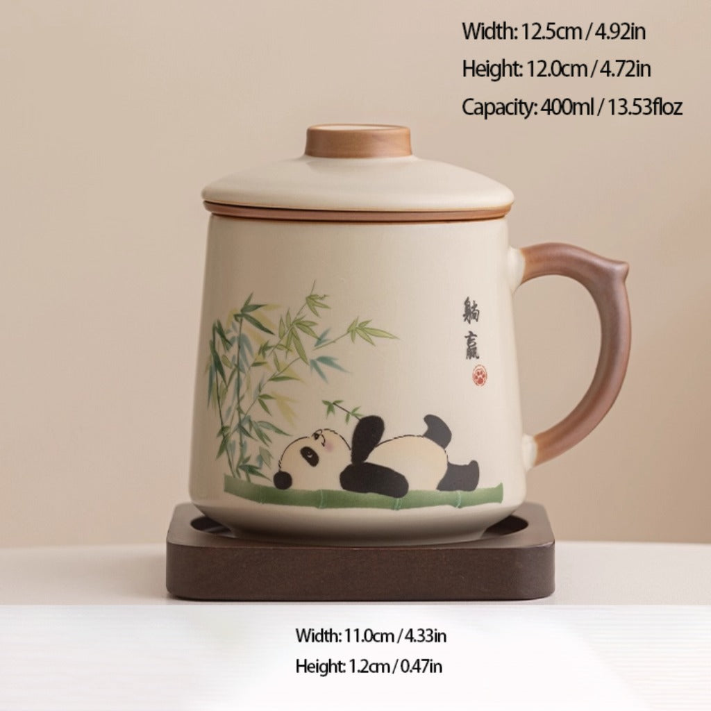Ru Kiln Glaze Ceramic Teacup – Animal & Nature Motifs, Symbol of Harmony and Good Fortune | Zen Ara Grove
