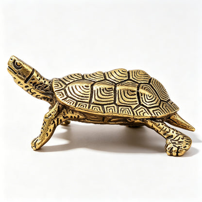 Handcrafted Brass Turtle Figurine Set – Symbols of Longevity, Protection & Good Fortune | Zen Ara Grove