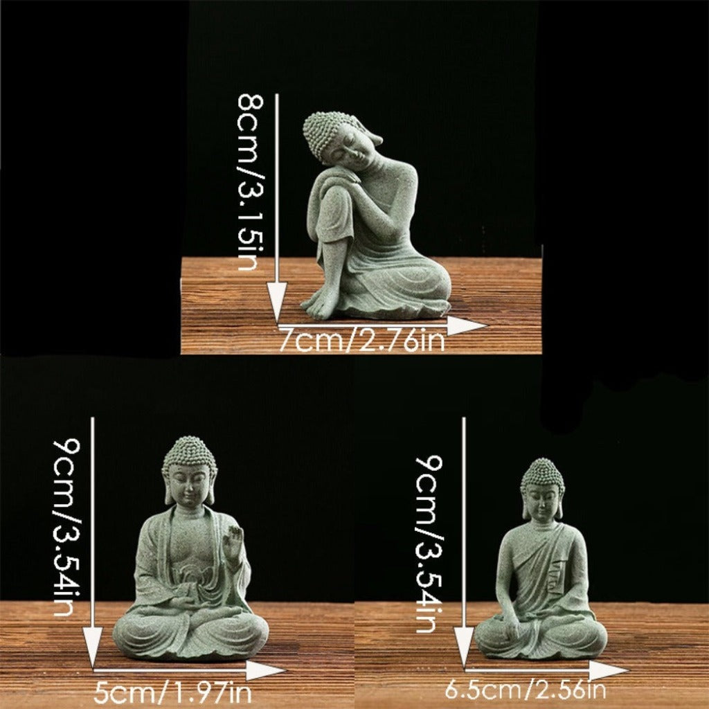 Qing Sandstone Buddha Statue for Zen Space | Zen Ara Grove