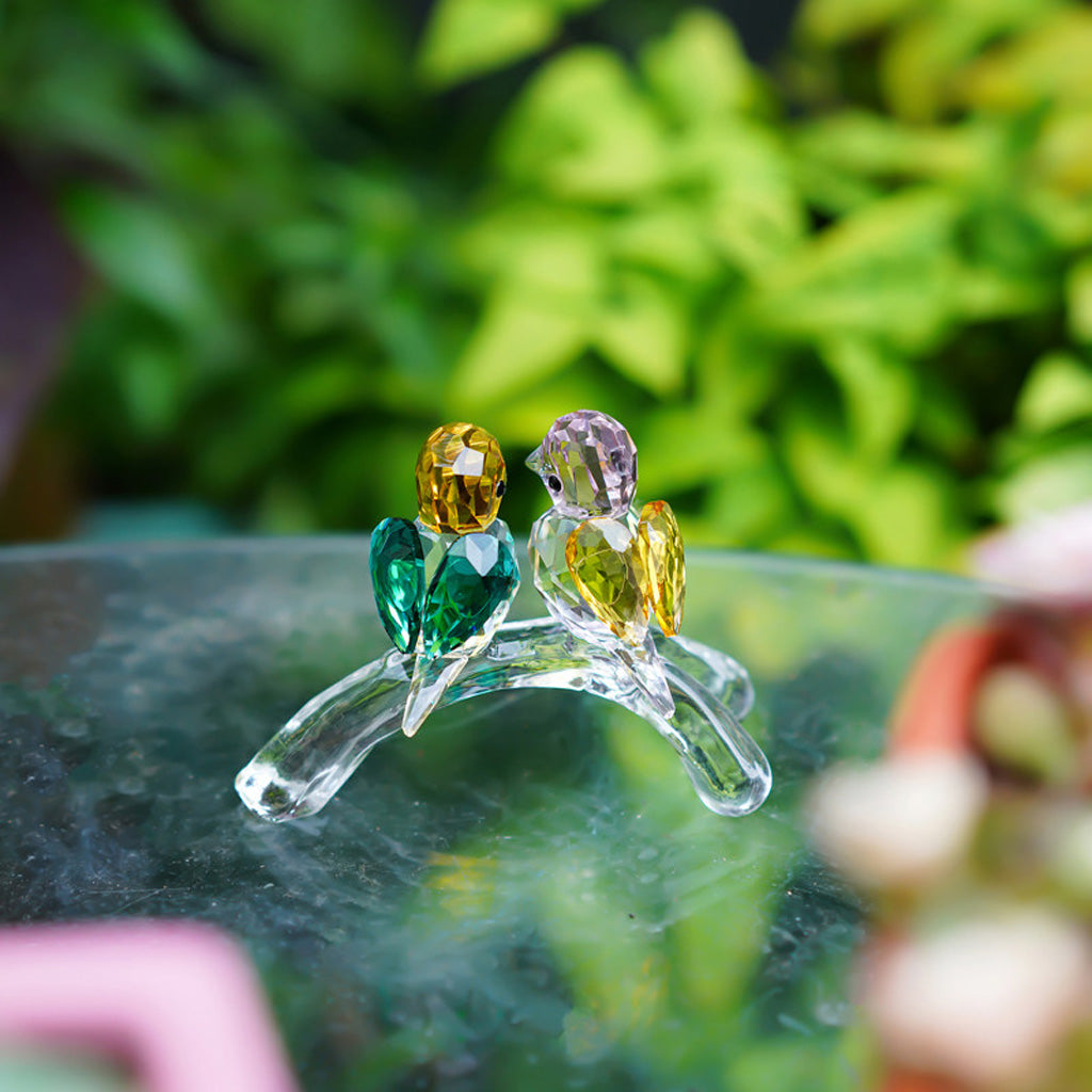 Crystal Glass Bird Figurine – A Graceful Symbol of Companionship | Zen Ara Grove