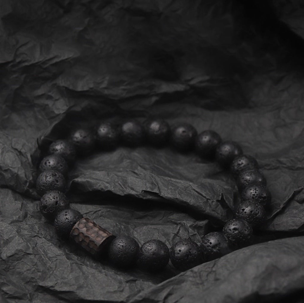 Zen Ebony & Lava Stone Bracelet – Grounding Energy in Minimalist Style | Zen Ara Grove