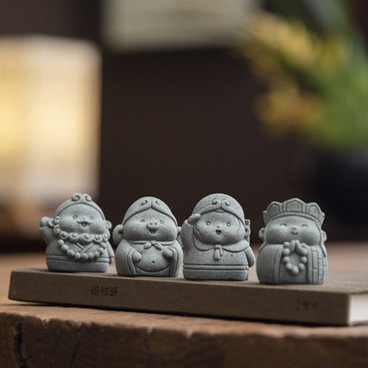 Blue Sandstone Monkey King Guardian Figurine – Journey Spirit Edition | Zen Ara Grove