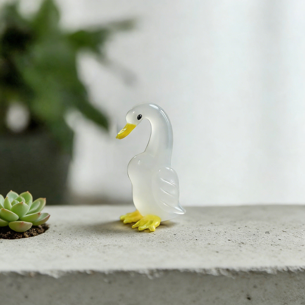 Peaceful Glass Duck Figurine – Bringing Calm Energy and Joy to Your Space | Zen Ara Grove