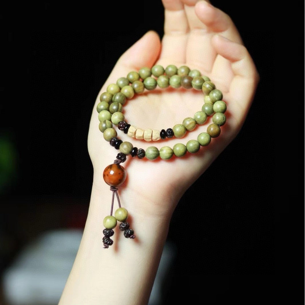 TODAY ONLY! Natural Sandalwood & Passion Seed Bracelet — Calm in Every Bead | Zen Ara Grove
