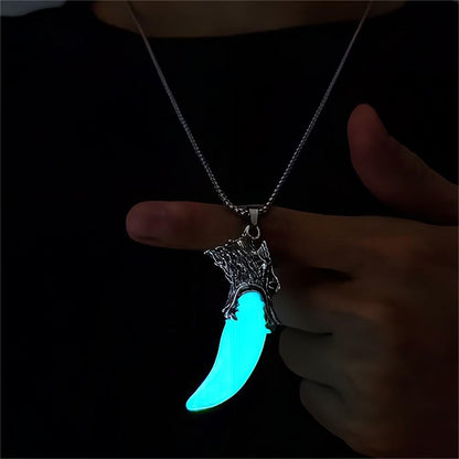Glow-in-the-Dark Wolf Fang Pendant – Spirit & Courage | Zen Ara Grove