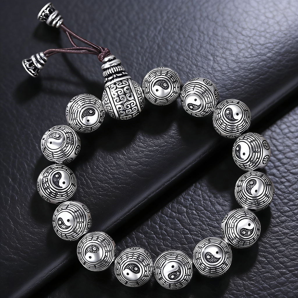 Yin-Yang Bead Bracelet – Alloy, Symbol of Balance & Harmony | Zen Ara Grove
