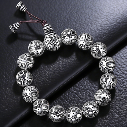 Yin-Yang Bead Bracelet – Alloy, Symbol of Balance & Harmony | Zen Ara Grove