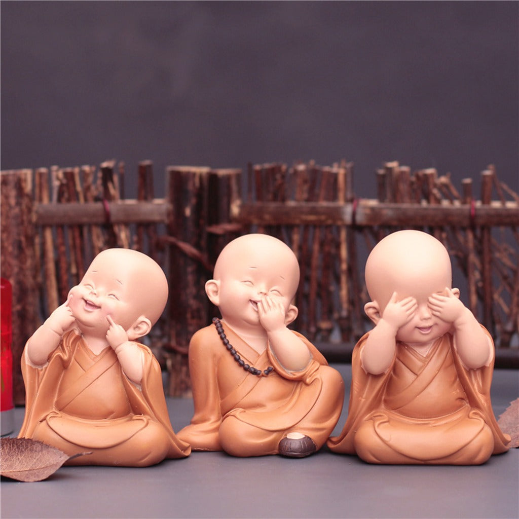 Cute Zen Monk Figurines| Zen Ara Grove