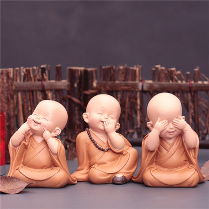 Cute Zen Monk Figurines| Zen Ara Grove
