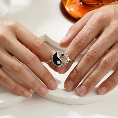 LIMITED TIME OFFER - Black & White Yin Yang Ring – Symbol of Balance & Harmony  | Zen Ara Grove