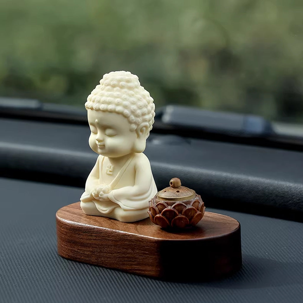 Tagua Nut Buddha Figurine – Hand‑Carved Symbol of Peace | Zen Ara Grove